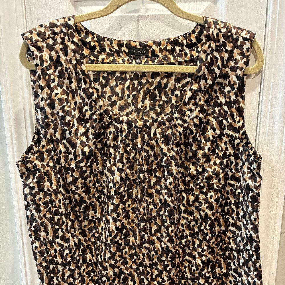 Talbots Blouse - Large - Brown / Tan - NWOT